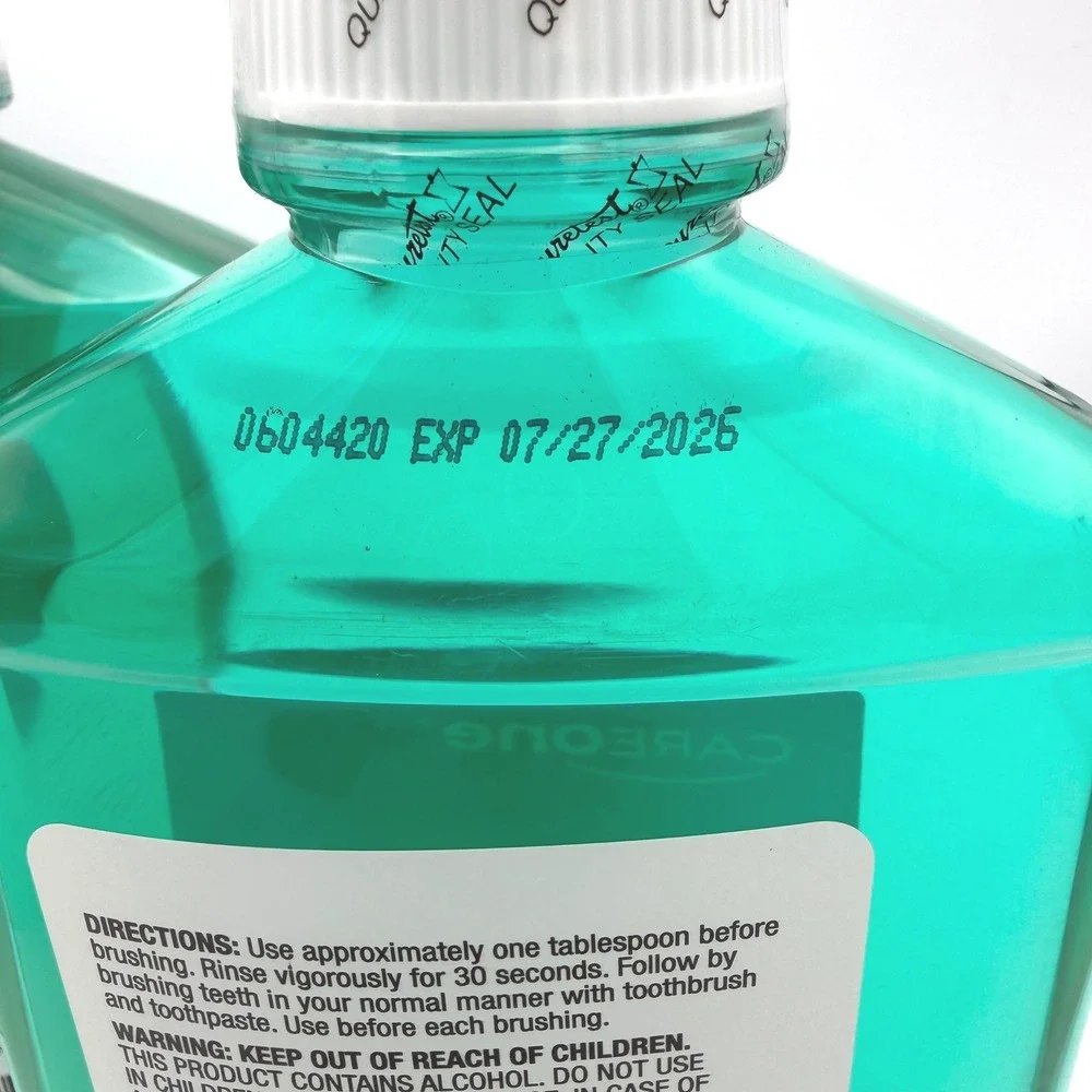 Sealed NEW CareOne Pre-Brush Dental Rinse 24oz Mint Plaque Loosening 4-Pack